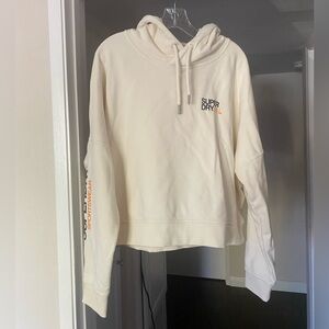 Superdry Women's Off-White Hoodie Sweater